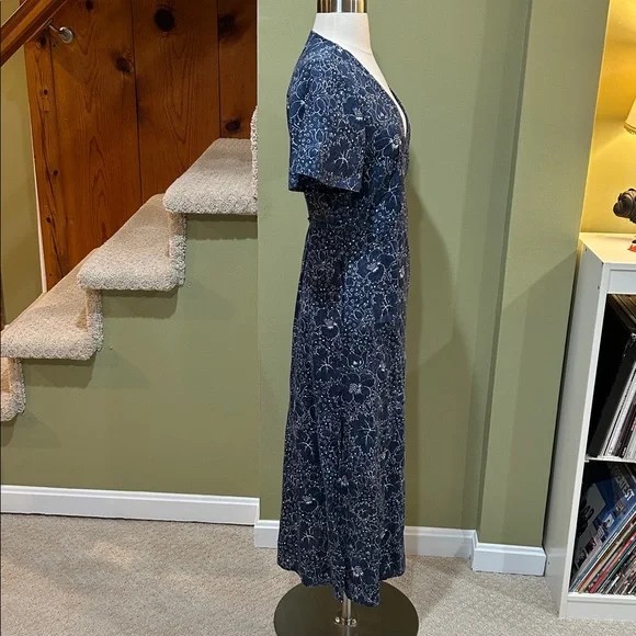 Marine Layer Emlyn Wrap Midi Dress Medium - Picture 7 of 14